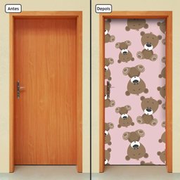Adesivo Decorativo de Porta - Ursinho - Infantil - 1990cnpt - 1 Adesivo Decorativo de Porta - Ursinho - Infantil - 1990cnpt - 1