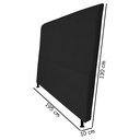 Ver imagem 2 de Cabeceira Estofada Pérola 195 cm Para Cama Box Quarto King Size MV Estofados Suede Preto