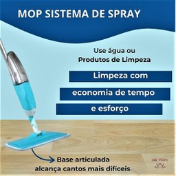 Mop Esfregao de Limpeza Flat Reservatório 350ml Base Articulada Spray Dispenser Jato, Pulverizador C - 6