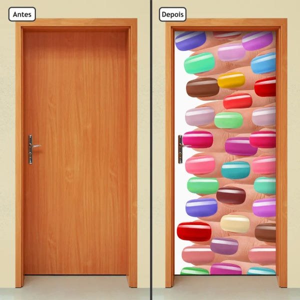 Adesivo Decorativo de Porta - Salão de Beleza - 556cnpt - 1