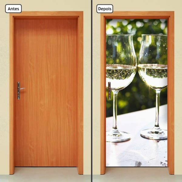 Adesivo Decorativo de Porta - Champanhe - 494cnpt - 1