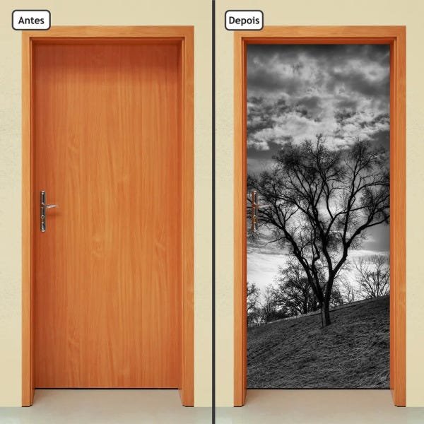 Adesivo Decorativo de Porta - Natureza - Paisagem - 1305cnpt - 1