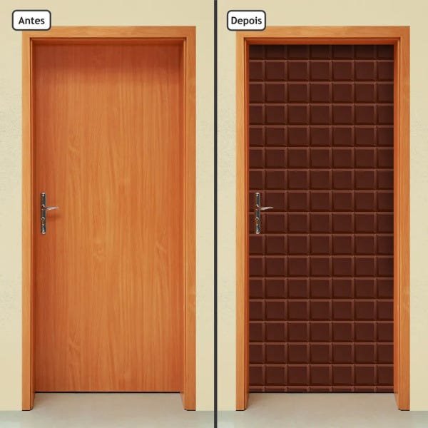 Adesivo Decorativo de Porta - Barra de Chocolate - 440cnpt - 1