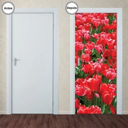 Adesivo Decorativo de Porta - Jardim - 213pt - 1