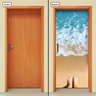 Adesivo Decorativo de Porta - Praia - Areia - 950cnpt - 1