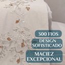 Ver imagem 3 de Jogo Cama Queen Romantic 300 Fios Bordado Inglês Super Macio:Caqui