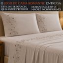 Ver imagem 2 de Jogo Cama Queen Romantic 300 Fios Bordado Inglês Super Macio:Caqui
