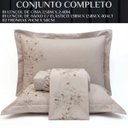 Ver imagem 5 de Jogo Cama Queen Romantic 300 Fios Bordado Inglês Super Macio:Caqui