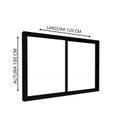 Ver imagem 3 de Janela de Alumínio de Correr Lateral 2 Folhas Móveis 100x120cm Lucasa Ideale Preto