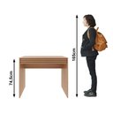 Ver imagem 4 de Mesa Escrivaninha para Escritório com 1 Gaveta Ripada 90 Cm Cor:amêndoa