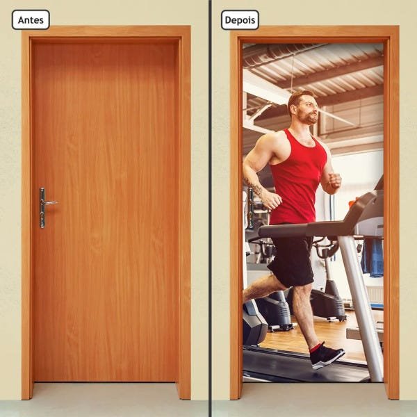 Adesivo Decorativo De Porta - Academia - Fitness - 1761cnpt ...