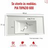 Kit Lavatório Pia Topazio 60cm com Gabinete Suspenso Preto Instala Fácil - Quanta - 8