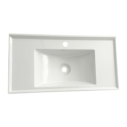 Kit Lavatório Pia Topazio 60cm com Gabinete Suspenso Preto Instala Fácil - Quanta - 6
