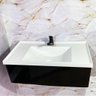 Kit Lavatório Pia Topazio 60cm com Gabinete Suspenso Preto Instala Fácil - Quanta - 2