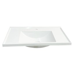Kit Lavatório Pia Topazio 60cm com Gabinete Suspenso Preto Instala Fácil - Quanta - 5