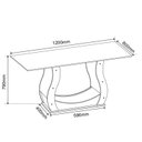 Ver imagem 4 de Mesa de Jantar 4 Lugares Retangular Tampo de Vidro e MDP Inovare Cinza/Mel/Grafite
