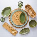 Ver imagem 7 de Jogo 2 Prato Raso de Bambu Natural Ecológico Pratinho Madeira Lyor 27cm