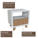 Ver imagem 6 de Mesa de Cabeceira 55cm com Gaveta e Nicho 100% MDF Padrão Planejados Mabel Branco