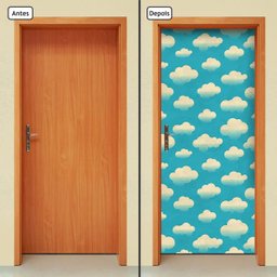 Adesivo Decorativo de Porta - Nuvens - Infantil - 1480cnpt - 1 Adesivo Decorativo de Porta - Nuvens - Infantil - 1480cnpt - 1
