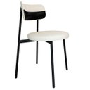 Ver imagem 5 de Cadeira de Jantar Estofada Kit 4 Nyka M25 Linho Palha/preto - Mpozenato