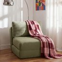 Ver imagem 1 de Poltrona Cama sem Braço Reclinável Fold CabeCasa MadeiraOriginals Verde Bouclé Verde