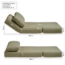 Ver imagem 6 de Poltrona Cama sem Braço Reclinável Fold CabeCasa MadeiraOriginals Verde Bouclé Verde