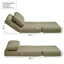 Ver imagem 6 de Poltrona Cama sem Braço Reclinável Fold CabeCasa MadeiraOriginals Verde Bouclé Verde