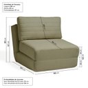 Ver imagem 5 de Poltrona Cama sem Braço Reclinável Fold CabeCasa MadeiraOriginals Verde Bouclé Verde