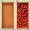 Adesivo Decorativo de Porta - Morangos - Fruta - 348cnpt - 1