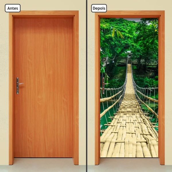 Adesivo Decorativo de Porta - Ponte - Caminho - 1293cnpt - 1