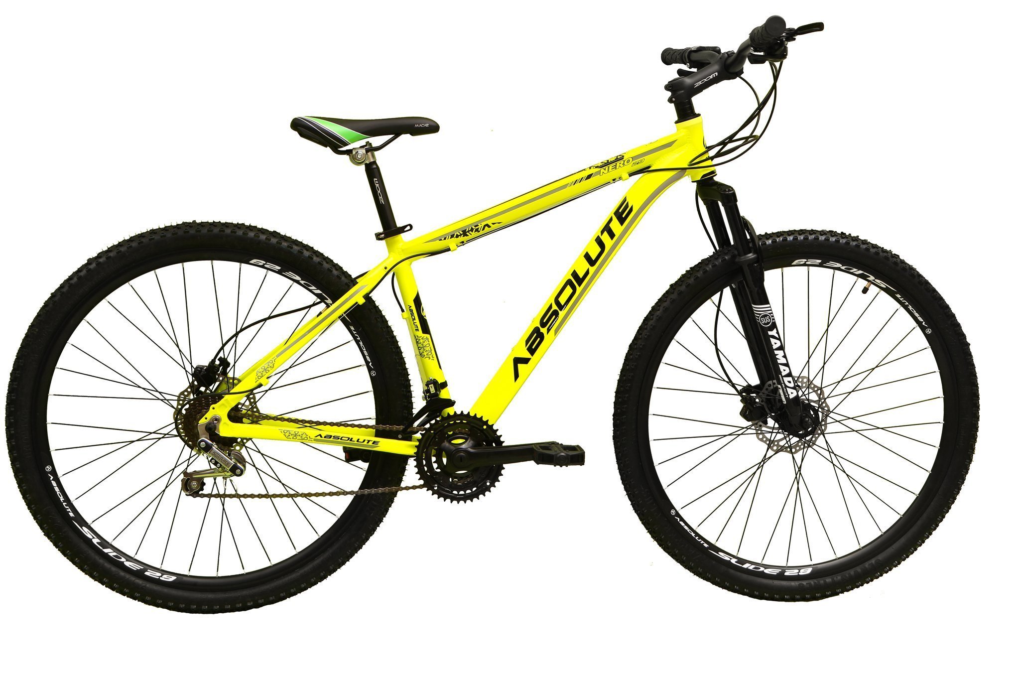Bicicleta aro 29 Absolute Nero III Alumínio 21v Freios a Disco Garfo Suspensão - Amarelo - Tam.15 - 1