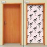 Adesivo Decorativo de Porta - Flamingos - 1629cnpt - 1