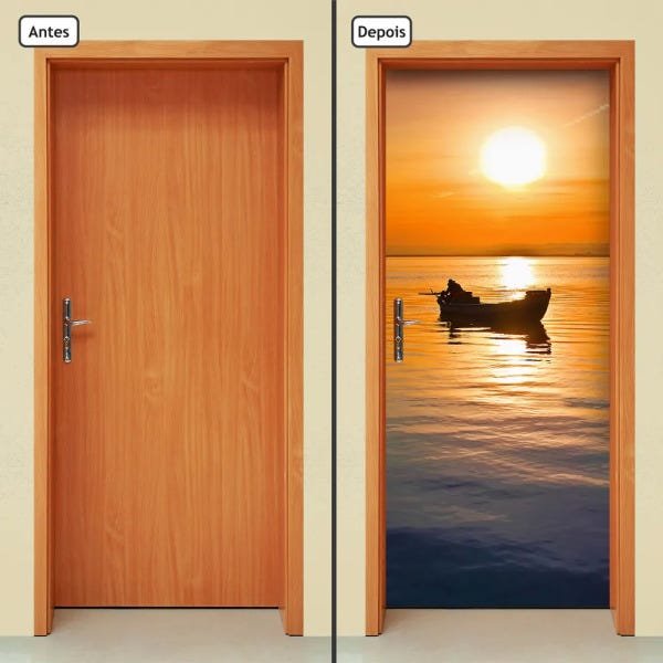 Adesivo Decorativo de Porta - Pôr do sol - 1001cnpt - 1
