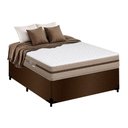 Ver imagem 1 de Cama Box Casal Suede + Colchão Molas Ensacadas Royal Sleep Bioclassic 138x188x59 Cor:Marrom