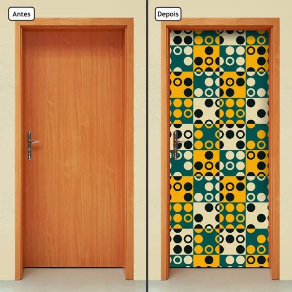 Adesivo Decorativo de Porta - Abstrato - 1640cnpt - 1