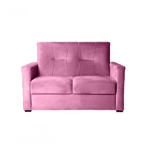 Sofá 2 Lugares Pequeno Alice e Porta Controle Herreiro Rosa