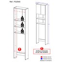 Ver imagem 4 de Armário de Banheiro para Vaso Sanitário Multimóveis com 2 portas FG2540 Branco