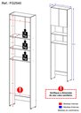 Ver imagem 4 de Armário de Banheiro para Vaso Sanitário Multimóveis com 2 portas FG2540 Branco