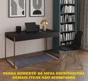 Ver imagem 2 de Escrivaninha Industrial Malta 137x53 Ferro Dourado Tampo Preto