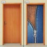 Adesivo Decorativo de Porta - Zíper - Jeans - 046cnpt - 1