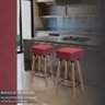 Banqueta para Área Gourmet Balcão e Cozinha Milao 70cm Egmobile Vermelho Romã - 2