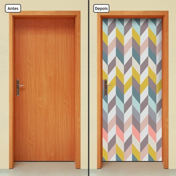 Adesivo Decorativo de Porta - Abstrato - 1661cnpt - 1