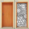Adesivo Decorativo de Porta - Mandala - 299cnpt - 1