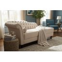 Ver imagem 1 de Recamier Decorativo Divã Styllus Lado Direito Veludo Marfim