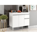 Ver imagem 3 de Balcão Gabinete Multiuso Tatiane 100cm S/tampo Branco