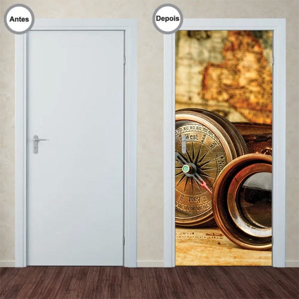 Adesivo Decorativo de Porta - Vintage - 309pt - 1