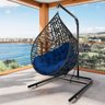Cadeira Balanço Ninho Suspenso Gota Tramado com Suporte e Almofada Impermeável Acesse Móveis - 1