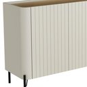 Ver imagem 5 de Aparador Buffet Sala de Jantar 4 Portas Brise Pés Industrial Preto Naim I03 Luna Louro - Lyam Decor