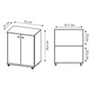 Ver imagem 2 de Balcão de Escritório BL3300 c/ 2 Portas Branco - Tecno Mobili