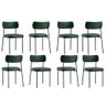 Kit com 8 Cadeira Mila Laminado Verde Musgo - Fdecor - 1